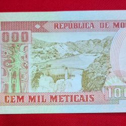 Alternative view of MOCAMIQUE COUNTRY 100000 METICAIS GEM UNC CONDITION
