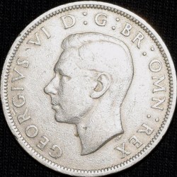 Alternative view of Copper-Nickel 1/2 Crown - 2 Shillings, 1 Shiling & 6 Pence of George VI (AD 1948) from Great Brittain