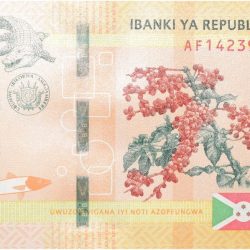 500 Francs of Burundi Country (AD 2018) with Coffee branch