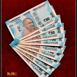 Rs 50/- India Banknote Solid Set Gem Unc 110111 to 990999 Latest Issue Unique and Rare