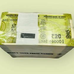 Rs 20 000001 TO 001000 India Banknote Gem Unc Serial Brick Extremely Unique and Rare 2023 Inset N Issue RIM