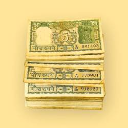 Rs 5 India Banknote 4 Deer Issue 1960s 100 Banknotes Lot Collectible Quality Unique Signed By S Jagganathan