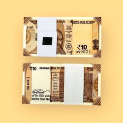 Rs 10 INDIA BANKNOTE Serial Bundle Inset Plain Year 2024 GEM UNC Unique and Rare