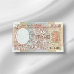 Rs 2 Issue Solid NUMBER 66V 654321 Satellite Issue Rare Gem UNC Unique and Rare