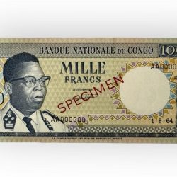 BANQUE NATIONALE 1000 SPECIMEN DU CONGO 1000 MILLE FRANCS