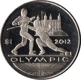 British Virgin Islands (British Overseas Territories), 1 Dollar, 2012, 2012 Summer Olympics, London, 4 coin set, UNC Condition.