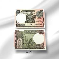 A 62 Re 1 India Banknote Signature series Signed By Shaktikant Das INSET L 2017 Issue