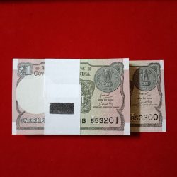 One Rs Rare New Full Bundle Finance Minister Subash Garg 2019 Year L Insert 853201
