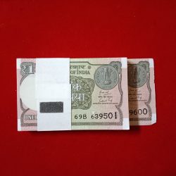 One Rs Rare New Full Bundle Finance Minister Subash Garg 2019 Year L Insert 639501