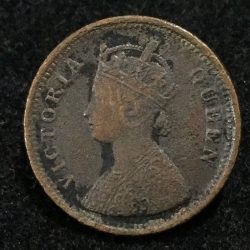 1862 India - British ½ Pice - Victoria coin Lowest Price #A-185