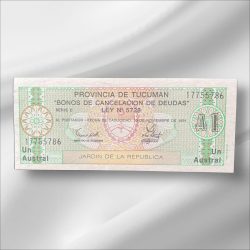 Argentina 1 Austral GemUnC Bank note ending 786 Collectable Series Unique and Rare