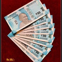 Rs 50/- India Banknote Solid Set Gem Unc 999900 to 111100 Latest Issue Unique and Rare