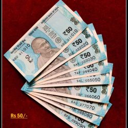 Rs 50/- India Banknote Solid Set Gem Unc 011010 to 099090 Latest Issue Unique and Rare