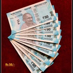 Rs 50/- India Banknote Solid Set Gem Unc 011000 to 099000 Latest Issue Unique and Rare