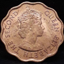 Alternative view of BRITISH HONDURAS, KM# 30, 1 CENT, 1965, XFINE CONDITION, May have toning.