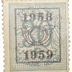 65 Yrs Old Stamp of Belgium Country Cancelled on 1958-1959 Used Condition as per Image, Rare.