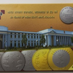 60 Years of India Gov. (2 COIN PROOF SET ) kolkata mint