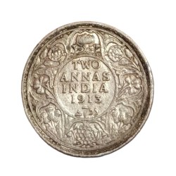 British India Silver 2 ANNAS Year 1913 King GEORGE-V High Collectable Grade.
