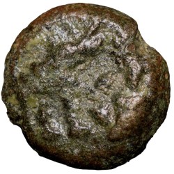 Copper Coin of Pre-Satavahana (2nd Cen. BC) from Vidarbha(Paoni) with Elephant Pouring Sacred water above River Goddess