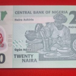 Alternative view of Nigeria 20 Naira Plastic Note