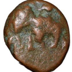 Copper Coin of Gingee Maratha's (17th Cen. AD) with Elephant walking left Rare K.Ganesha 11.40
