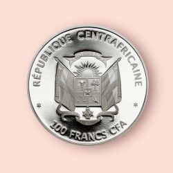 Alternative view of 100 FRANCS Central African Republic Issue RAFFLESIA Unique and Rare