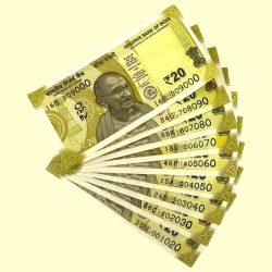 Rs 20/- 001020 to 809000 Gem Unc India Banknote New Issue Set Unique and Rare