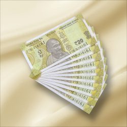 Rs 20 India Banknote Triple Number 10 Note Set Number 616161 Gem Unc Very Unique and Rare