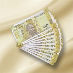 Rs 20 India Banknote Triple Number 10 Note Set Number 696969 Gem Unc Very Unique and Rare