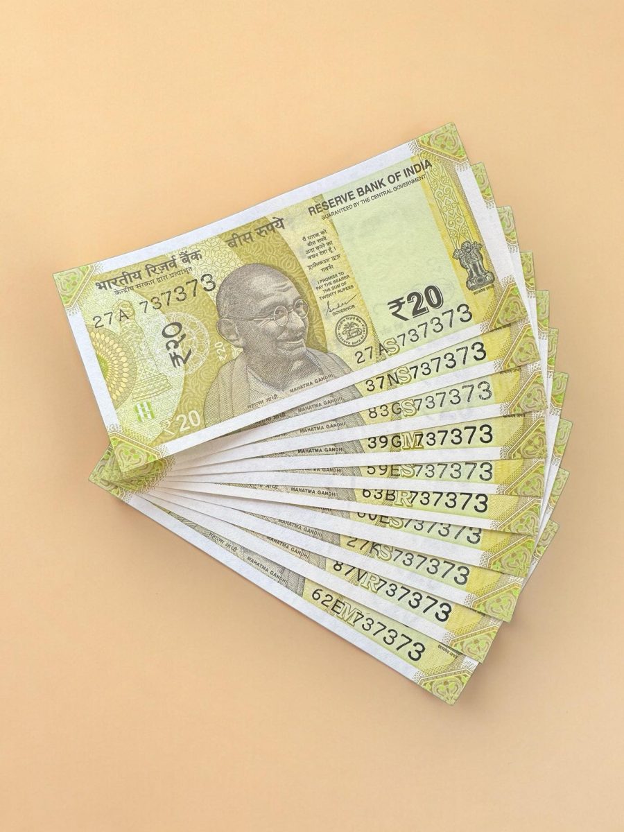 Rs 20 India Banknote Triple Number 10 Note Set Number 737373 Gem Unc Very Unique and Rare