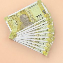 Rs 20 India Banknote TRIPLING Number 10 Note Set Number 818181 Gem Unc Very Unique and Rare