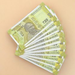 Rs 20 India Banknote Triple Number 10 Note Set Number 909090 Gem Unc Very Unique and Rare