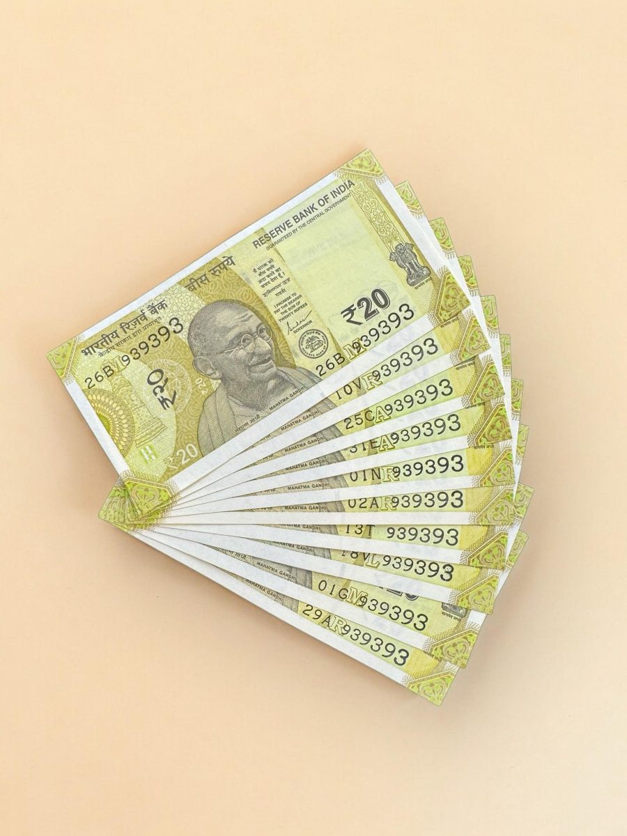 Rs 20 India Banknote Triple Number 10 Note Set Number 939393 Gem Unc Very Unique and Rare