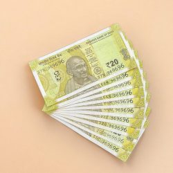 Rs 20/- India Banknote TRIPLING Number 10 Note Set Number 969696 Gem Unc Very Unique and Rare