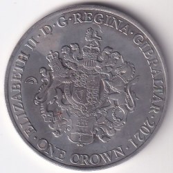 Alternative view of Gibraltar One Crown Copper Nickel Coin #10