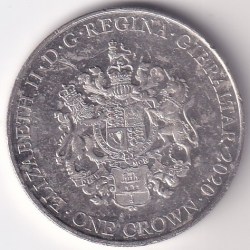 Alternative view of Gibraltar One Crown Copper Nickel Coin #13