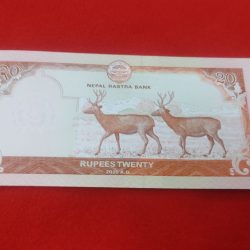 Alternative view of NEPAL COUNTRY TWENTY RUPEES NOTE GEM UNC CONDITION