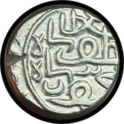 Gujarat Sultanate, Nasir-ud-din Mahmud III (AH 944-961/1537-1553 AD), Silver 1/2 Tanka, 3.56 Grams, G#419