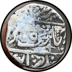 Princely State of Gwalior, ISAGARH mint Silver Rupee, RARE