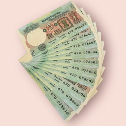 Rs 5 Vintage Issue 078601 to 078610 Gem Unc Very Unique and Rare