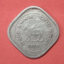 Half Anna UNC Coin Rare Year 1950