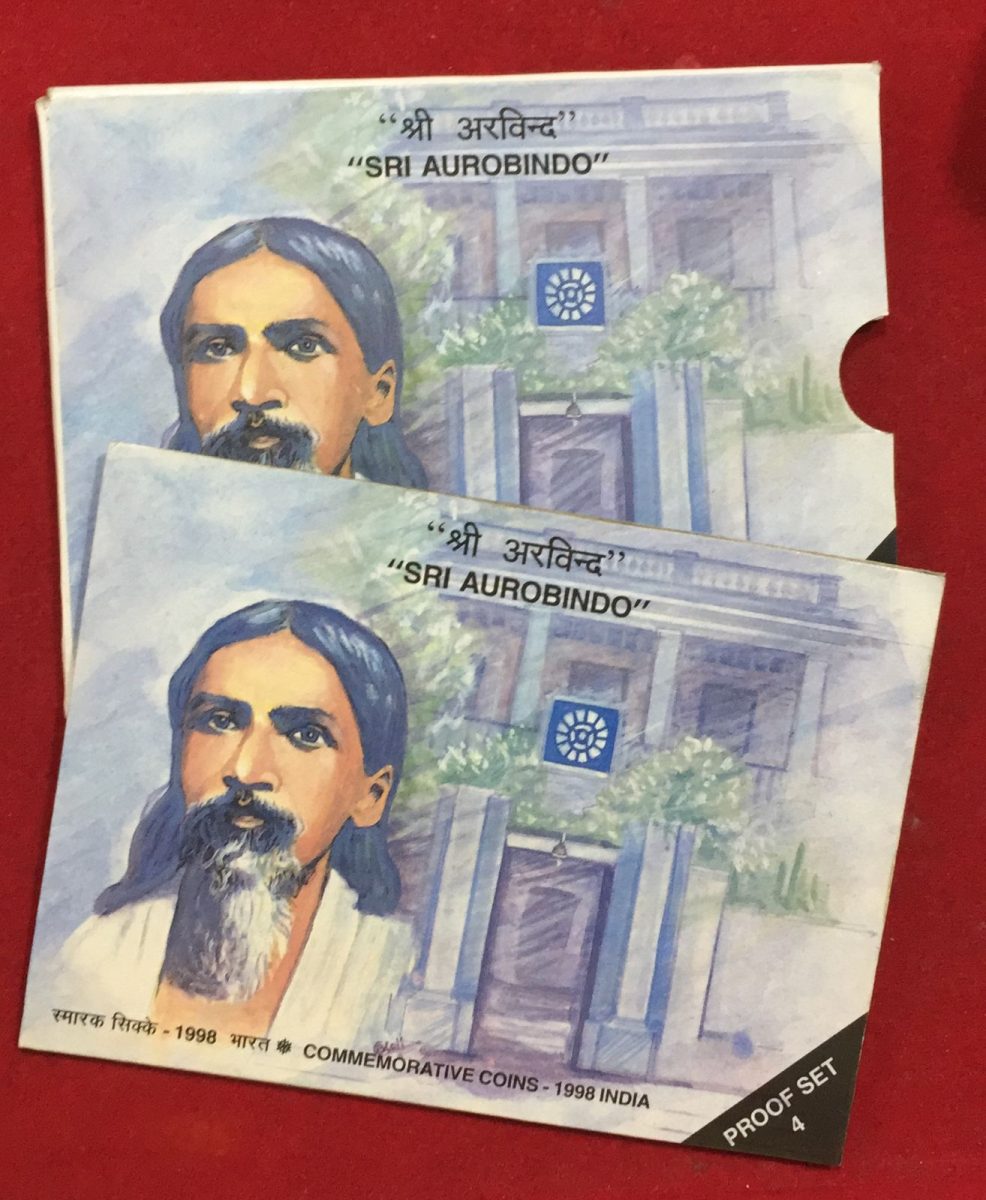 " SRI AUROBINDO " -- 1998 PROFF ( 4 COIN Set ) Mumbai Mint