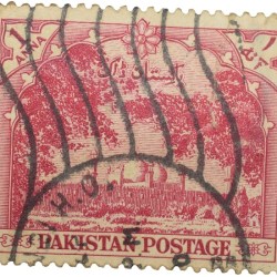 Old Postal Stamp of Pakistan 1 Anna Red Colour - Used Condition as per Image.