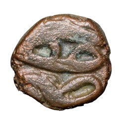 Copper 1/8 Dam(Damri) of Akbar(AD 1556-1605) Harat Dehli Mint Dated AH978 KM10 Ext. Rare