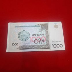 1000 UZBEKISTAN NOTE GEM UNC CONDITION