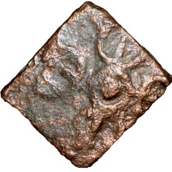 Alternative view of Copper Coin of Pre-Satavahana (2nd Cen. BC) from Vidarbha(Bhon) with Tree/Nandywarta