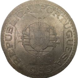 Copper-Nickel 3 Escudos of Portuguesa India (AD 1959) Scarce KM34