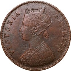 Copper 1/4 Anna of Victoria Empress (AD 1901) of Calcutta Mint