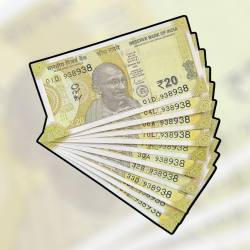 RS 20 INDIA BANK NOTE SEMI FANCY 10 NOTE SAME NUMBER SETS 938938 UNIQUE AND RARE