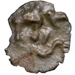 Potin Fractional Coin of Satavahan Dynasty (1st Cen. BC) from Nashik Region Elephant above River